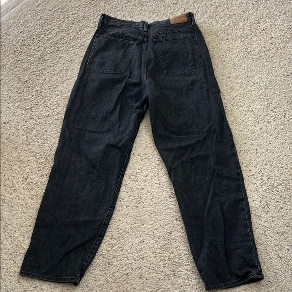 Women’s Madewell Washed Black Baggy Straight Leg Jeans - size 29 - Picture 8 of 8